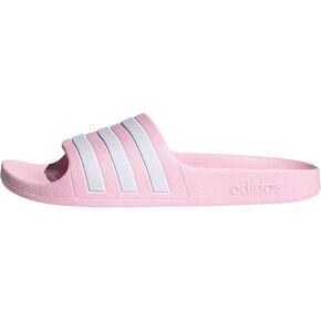 أديداس للجنسين للأطفال Adilette Aqua، أبيض فاتح/بليس ليلك/أبيض فاتح، 3 in Kuwait
