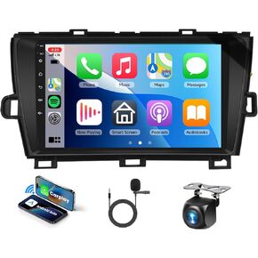 [8 CORE 4G+64G] Car Radio for Toyota Prius 2010-2015 Not Fit J-B-L with Wireless Carplay/Android Auto, 9 Inch Android 13 IPS Touch Screen Car Stereo, Bluetooth, GPS, WiFi, SWC, DSP + Backup Camera in Kuwait