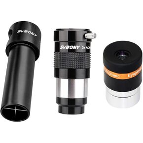 SVBONY SV197 Collimating Cheshire Eyepiece for Newtonian Reflector Telescope Bundle with 3X Barlow Lens 4mm Eyepieces 62 Degree Wide Angle Aspheric Eyepiece in Saudi Arabia