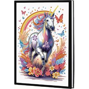 JZHYOA الفراشة الزرقاء الماس اللوحة دفتر فارغ، دفتر الألبان شكل خاص، الماس عبر غرزة المفكرة مذكرة دفاتر الكتابة، مكتب، العمل، السفر، دراسة in Saudi Arabia