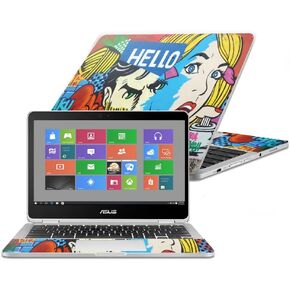 غلاف MightySkins متوافق مع Asus Chromebook Flip C302CA مقاس 12.5 بوصة (2016) - Hello Graffiti | غطاء ملتف من الفينيل واقٍ ومتين وفريد ​​من نوعه | سهل التطبيق والإزالة | صنع في الولايات المتحدة الأمريكية in Kuwait