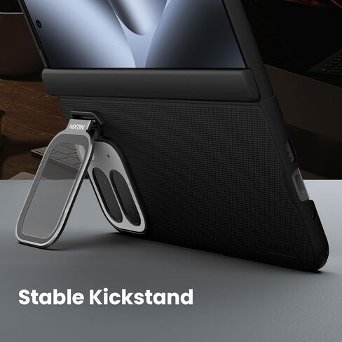 حافظة Nillkin لهاتف Pixel 10 Pro Fold مع مسند وحماية غطاء الكاميرا | متوافقة مع Magsafe | درع متجمد | وظيفة حامل الدعامة | اللون الأسود in Kuwait