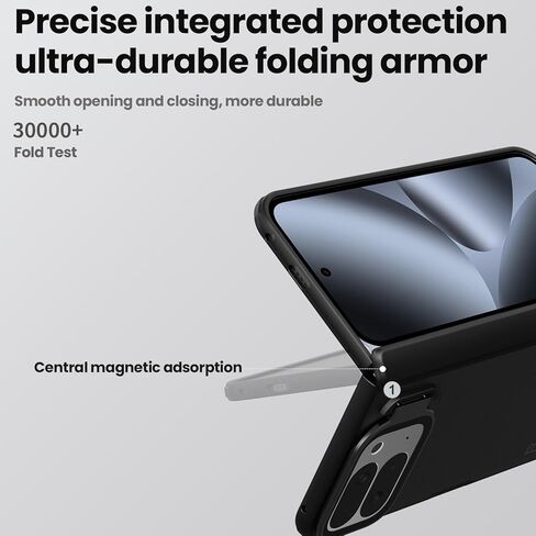 حافظة Nillkin لهاتف Pixel 10 Pro Fold مع مسند وحماية غطاء الكاميرا | متوافقة مع Magsafe | درع متجمد | وظيفة حامل الدعامة | اللون الأسود in Kuwait