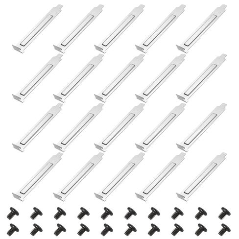 مرشح غبار بغطاء بفتحة PCI من PATIKIL مقاس 4.72 × 0.75 بوصة، 10 قطع من لوحة التقطيع الفولاذية المقاومة للغبار للتهوية وقوس توسيع لوحة فارغة مع برغي لحالات الكمبيوتر، فضي in Kuwait