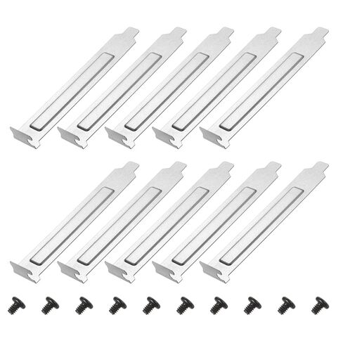 PATIKIL PCI Slot Cover Dust Filter 4.72 x 0.75 Inch, 10 Pcs Steel Dustproof Blanking Plate Ventilation Deflector Bracket Expansion Blank Plate with Screw for Computer Cases, Silver in Saudi Arabia
