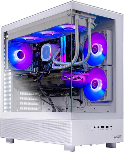Skytech Gaming Azure 3 Gaming PC, AMD Ryzen 7 9800X3D 4.7GHz, NVIDIA RTX 5070 Ti 16GB VRAM, 2TB Gen4 NVMe SSD, 32GB DDR5 RAM 6000, 850W Gold ATX 3 PSU, 360 ARGB AIO, WI-FI 5, Windows 11, Desktop in Saudi Arabia