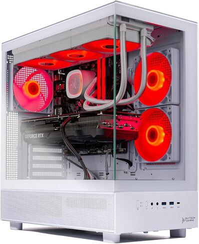 Skytech Gaming Azure 3 Gaming PC, AMD Ryzen 7 9800X3D 4.7GHz, NVIDIA RTX 5070 Ti 16GB VRAM, 2TB Gen4 NVMe SSD, 32GB DDR5 RAM 6000, 850W Gold ATX 3 PSU, 360 ARGB AIO, WI-FI 5, Windows 11, Desktop in Saudi Arabia