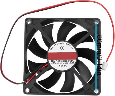 إنشاء فكرة 2Pin مروحة حجم الهواء الكبيرة F-8015H12BII 12V 0.35A لمضيف الكمبيوتر 80 مم in Kuwait