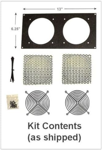 Fan Bracket 120mm Kit for (2 Hole/Bare Kit) Multimedia Cabinet Cooling/Home Theaters in Saudi Arabia