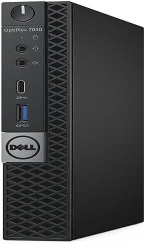 Dell OptiPlex 7050-MICRO، Core i5-7500T 2.7 جيجا هرتز، ذاكرة الوصول العشوائي 16 جيجا، محرك الحالة الصلبة 256 جيجا، Windows 11 Pro 64Bit، تم تجديده من المصنع، (متجدد) in Kuwait