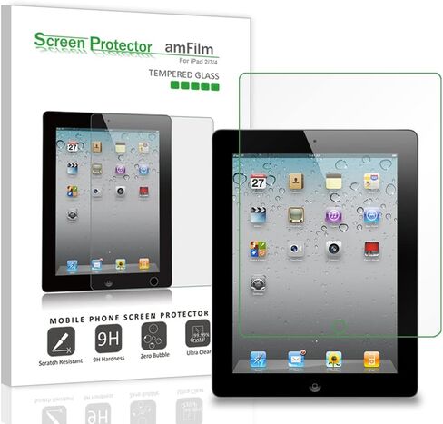 amFilm Glass Screen Protector for iPad 2, 3, 4 Tempered Glass in Saudi Arabia
