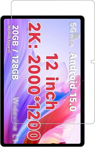 واقي شاشة لجهاز PEICHENG T30 MAX Tablet Android 15 12 بوصة، طبقة من الزجاج المقوى عالي الدقة مقاوم للخدش لحماية السقوط PEICHENG T30 MAX، حساس للمس، مضاد لبصمات الأصابع، عبوة واحدة. in Kuwait