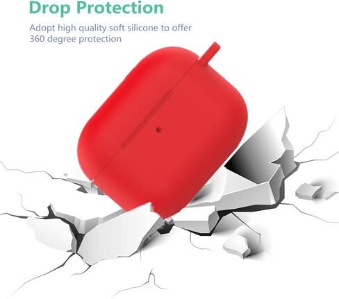 for AirPods Pro 3 Case Cute with Keychain,Funny Cherry Key Chain Fashion Protective Earphone Cover Case for AirPods Pro 3rd Gen,Soft Silicone Case for AirPods Pro3 Case Women Girl (Red) in Saudi Arabia