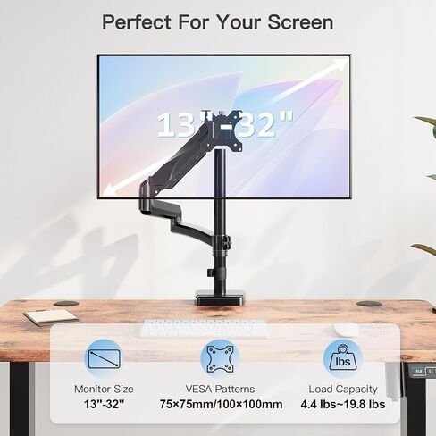 MOUNTUP 27inch Extra Long Monitor Arm + VESA Mount Extender, Monitor Extension Bracket Adapter in Saudi Arabia