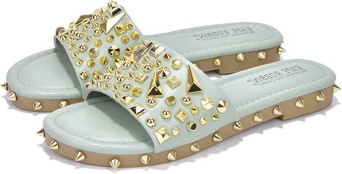 Cape Robbin Tonie Sandals Slides for Women, Studded Womens Mules Slip On Shoes in Kuwait