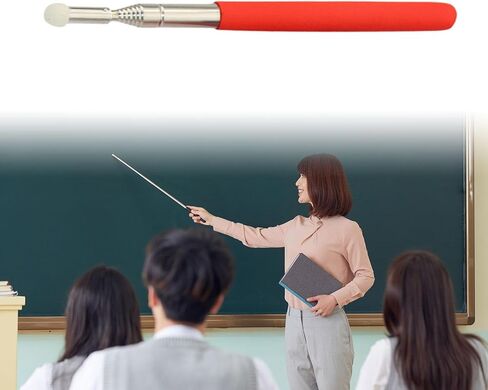 Generic Telescopic Teacher Pointer Teaching Rod, Multifunctional Handheld Extendable for School Conference Presentation Supplies, Red in Saudi Arabia