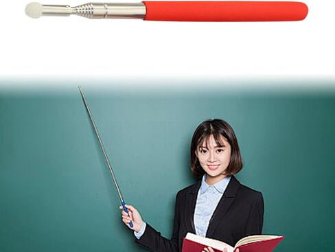 Generic Telescopic Teacher Pointer Teaching Rod, Multifunctional Handheld Extendable for School Conference Presentation Supplies, Red in Saudi Arabia