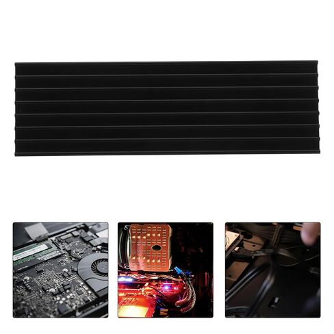 Aluminum Alloy M.2 SSD Heat Sink Cooler Pads with Thermal Pads 8pcs Passive Cooling for PC Laptop SSD Storage Black in Saudi Arabia