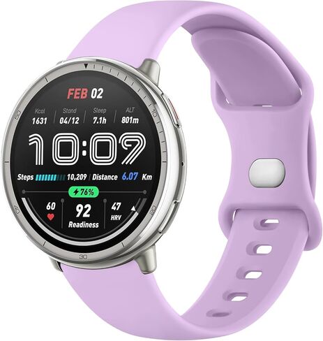 AK Silicone Bands Compatible with Amazfit Active 2 / Active Watch Band Women Men, Soft Replacement Strap for Amazfit GTS 4 3 2 2e/GTS 4 2 Mini/GTR mini/Bip 3/3 Pro/Bip U Pro/Bip S Lite in Saudi Arabia