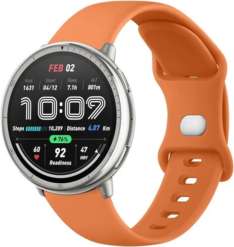 AK Silicone Bands Compatible with Amazfit Active 2 / Active Watch Band Women Men, Soft Replacement Strap for Amazfit GTS 4 3 2 2e/GTS 4 2 Mini/GTR mini/Bip 3/3 Pro/Bip U Pro/Bip S Lite in Saudi Arabia