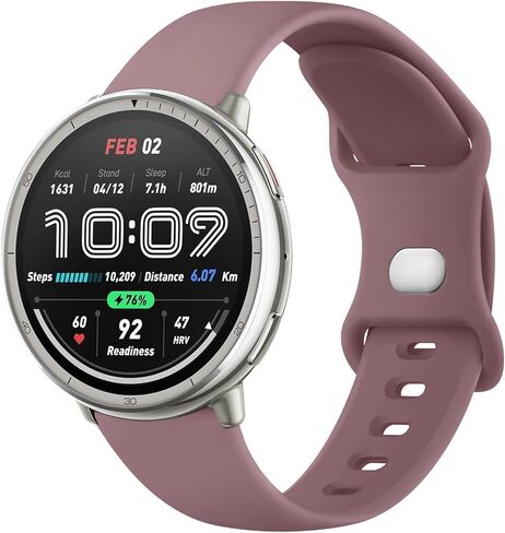 AK Silicone Bands Compatible with Amazfit Active 2 / Active Watch Band Women Men, Soft Replacement Strap for Amazfit GTS 4 3 2 2e/GTS 4 2 Mini/GTR mini/Bip 3/3 Pro/Bip U Pro/Bip S Lite in Saudi Arabia