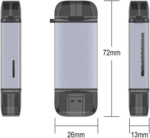 ChenYang UHS-II 4.O SD/TF Card Reader, 2 in 1 USB A/C High Speed Memory Card Reader for SDHC/SDXC/Micro SD/Micro SDHC/Micro SDXC in Saudi Arabia