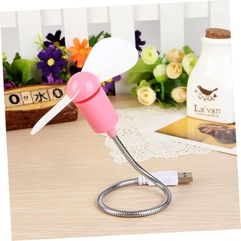 Lurrose 5 قطع USB مراوح مرنة صغيرة محمولة مراوح تبريد صغيرة للكمبيوتر المحمول صامت خفيف الوزن مع منفاخ معدني، ألوان عشوائية، لون عشوائي in Kuwait