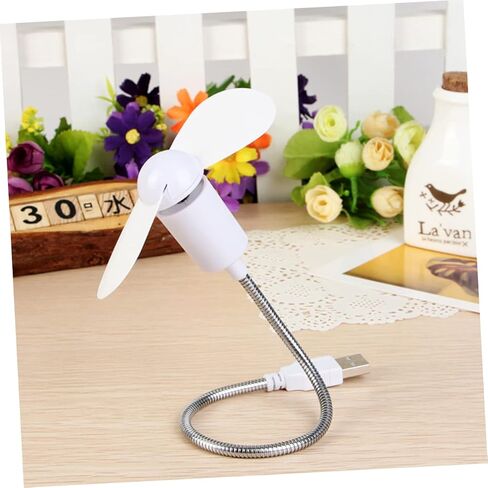 Lurrose 5 قطع USB مراوح مرنة صغيرة محمولة مراوح تبريد صغيرة للكمبيوتر المحمول صامت خفيف الوزن مع منفاخ معدني، ألوان عشوائية، لون عشوائي in Kuwait