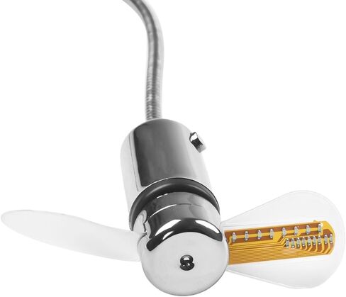 USB True Clock LED Fan, Creative Snake-Shaped USB Temperature Fan, Seven-Color LED Flashing Letter Fan, Clock (Clock Fan) in Saudi Arabia
