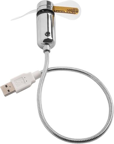 USB True Clock LED Fan, Creative Snake-Shaped USB Temperature Fan, Seven-Color LED Flashing Letter Fan, Clock (Clock Fan) in Saudi Arabia