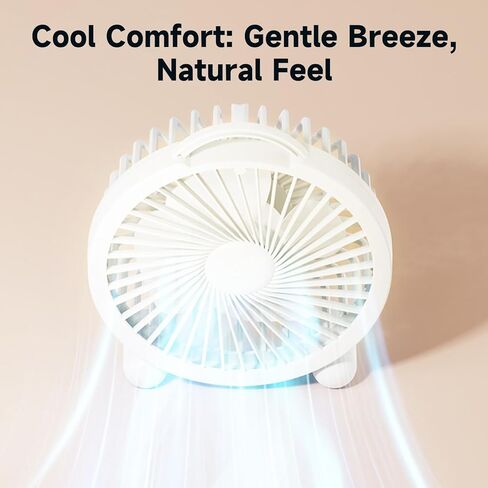 Mini USB Desk Fan, Only One Speed But Very Quiet, Small Portable Quiet Desktop Personal Fan for Better Cooling, Home Office Car Indoor Outdoor-White in Saudi Arabia