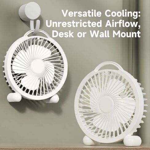 Mini USB Desk Fan, Only One Speed But Very Quiet, Small Portable Quiet Desktop Personal Fan for Better Cooling, Home Office Car Indoor Outdoor-White in Saudi Arabia