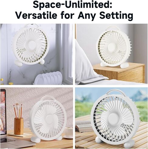 Mini USB Desk Fan, Only One Speed But Very Quiet, Small Portable Quiet Desktop Personal Fan for Better Cooling, Home Office Car Indoor Outdoor-White in Saudi Arabia