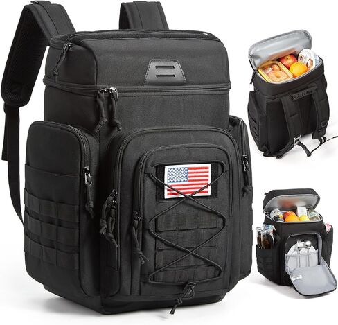 TOURIT 30L (42 Cans) Tactical Cooler Backpack – Military-Grade Insulated Back Pack with 16H Ice Retention, Leakproof Multi-Pocket Cooler Bag for Camping & Hiking, Featuring DIY Hook & Loop Panel in Saudi Arabia
