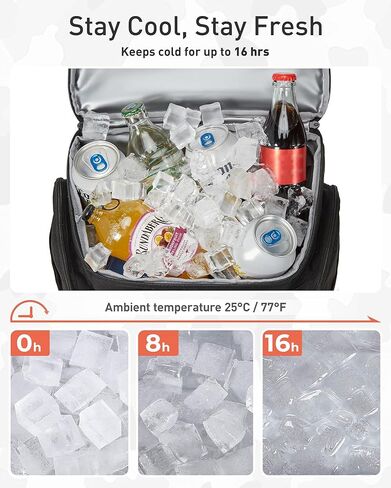 TOURIT 30L (42 Cans) Tactical Cooler Backpack – Military-Grade Insulated Back Pack with 16H Ice Retention, Leakproof Multi-Pocket Cooler Bag for Camping & Hiking, Featuring DIY Hook & Loop Panel in Saudi Arabia