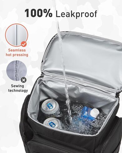 TOURIT 30L (42 Cans) Tactical Cooler Backpack – Military-Grade Insulated Back Pack with 16H Ice Retention, Leakproof Multi-Pocket Cooler Bag for Camping & Hiking, Featuring DIY Hook & Loop Panel in Saudi Arabia