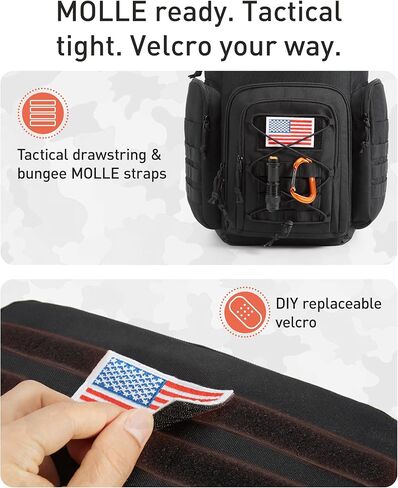 TOURIT 30L (42 Cans) Tactical Cooler Backpack – Military-Grade Insulated Back Pack with 16H Ice Retention, Leakproof Multi-Pocket Cooler Bag for Camping & Hiking, Featuring DIY Hook & Loop Panel in Saudi Arabia