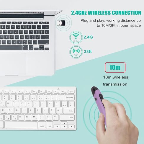 ماوس قلم بصري، BT 2.4 G ماوس جيب مزدوج الوضع، رأس لمس حساس، لأنظمة iOS، وأنظمة أندرويد in Kuwait