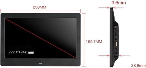 إطار الصورة الرقمية 10 بوصة إطار الصورة الرقمية مع 1024x600 شاشة معاينة الصورة مشغل فيديو دعم USB وبطاقة SD جودة هدية in Saudi Arabia