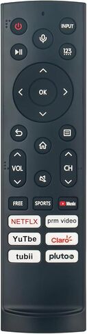 ERF3D90H New Replacement Voice Remote Control with Netflix Prime-Video YouTube CLARO TUBI Pluto-TV Buttons fit for Hisense 4K Smart LED TV 55U7H 85A7H 43A65H 50A65H 55A65H in Kuwait