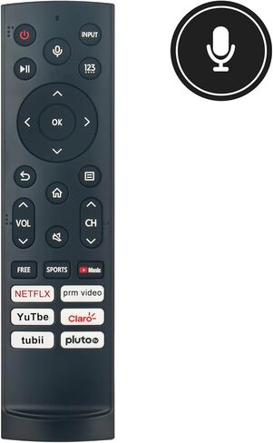 ERF3D90H New Replacement Voice Remote Control with Netflix Prime-Video YouTube CLARO TUBI Pluto-TV Buttons fit for Hisense 4K Smart LED TV 55U7H 85A7H 43A65H 50A65H 55A65H in Kuwait