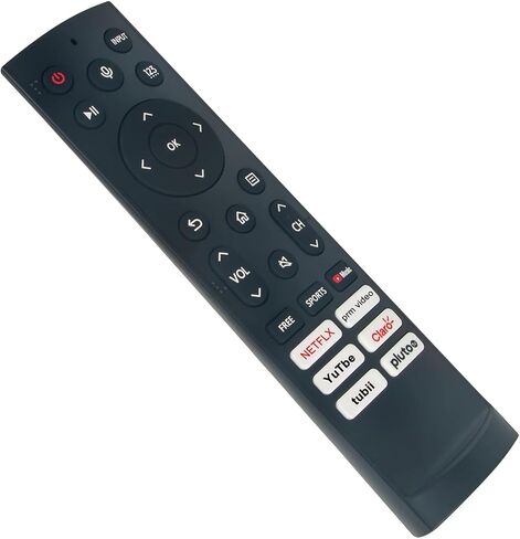 ERF3D90H New Replacement Voice Remote Control with Netflix Prime-Video YouTube CLARO TUBI Pluto-TV Buttons fit for Hisense 4K Smart LED TV 55U7H 85A7H 43A65H 50A65H 55A65H in Kuwait