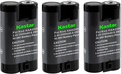 Kastar 1-Pack KAA2HR استبدال بطارية Kodak EasyShare DX5430، DX6200، DX6230، DX6330، DX6340، DX6440، DX6445، Z1275، Z1285، Z650، Z650 Zoom، Z663 Zoom، Z700، Z710، Z740 Camera in Kuwait