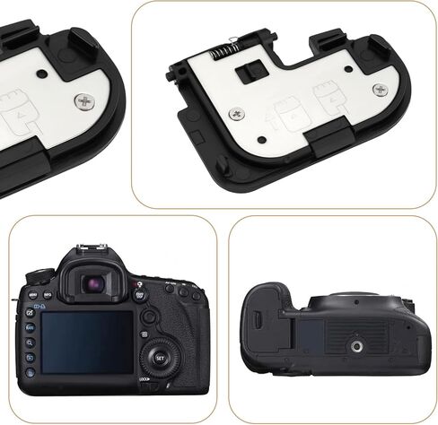 2pcs Camera Battery Door Cover Battery Lid Cap Repair Part Compatible with Canon 5D Mk III Mark III 3 Black Battery Compartment Cover in Saudi Arabia