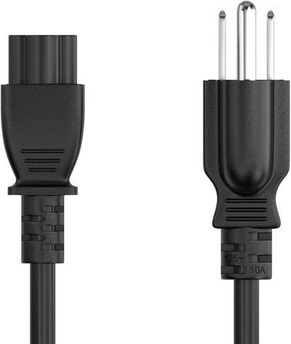 سلك طاقة تيار متردد للكمبيوتر الدفتري بطول 15 قدم و3 شقوق IEC320 C5 إلى NEMA 5-15P in Saudi Arabia