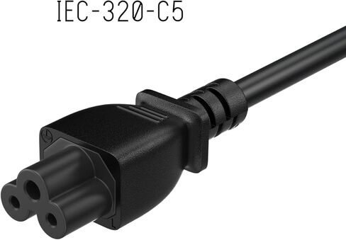 سلك طاقة تيار متردد للكمبيوتر الدفتري بطول 15 قدم و3 شقوق IEC320 C5 إلى NEMA 5-15P in Saudi Arabia