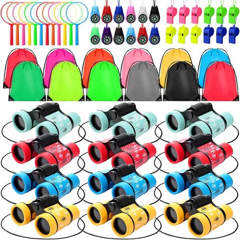 12 مجموعة مصغرة من الزجاج المدمج من مجهر مكبرة مجموعة صغيرة من التلسكوب مجهر مع حقيبة صافرة لمشاهدة الطيور المشي لمسافات طويلة في الهواء الطلق استكشاف التخييم السفر in Kuwait