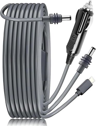 Diyeeni 5m/16.4FT for Mini DC Power Cable, 3 in 1 USB C, DC & 12V/24V Car Charger to DC Power Cable Compatible with Power Bank 65W + PD Source in Saudi Arabia