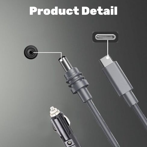 Diyeeni 5m/16.4FT for Mini DC Power Cable, 3 in 1 USB C, DC & 12V/24V Car Charger to DC Power Cable Compatible with Power Bank 65W + PD Source in Saudi Arabia