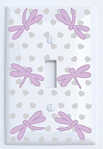 Purple Dragonfly Switch Plate Covers Double Toggle/Dragonfly Nursery Wall Decor (Double Toggle) in Kuwait